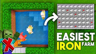 😱Easiest IRON FRAM In Minecraft Pe 121122Minecraft 120 Iron fram tutorial SaphirplayZ [upl. by Eilsek]