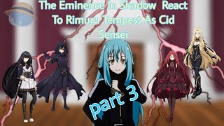 The Eminence In Shadow React To Rimuru Tempest As Cid Sensei  Gacha Reaction  part 3 [upl. by Beaver]