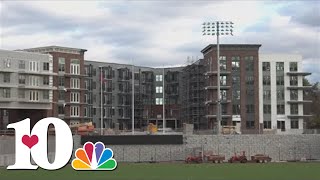 Yardley Flats apartments at downtown stadium to prelease soon [upl. by Keelia]