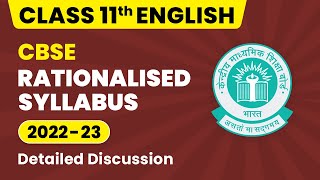 CBSE Rationalized Syllabus Class 11  Class 11 English Syllabus 202223  CBSE Big Update Elective [upl. by Nahgen]