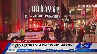 Downtown Indy shooting injures 7 juveniles [upl. by Elsbeth]