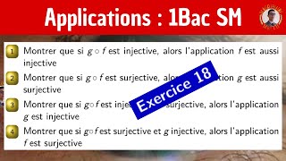 Composition des applications — Injectivité  Surjectivité — Les applications — 1 BAC SM [upl. by Hsevahb758]