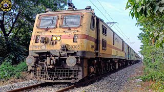 Dirty looking SDAH WAP7 with Kanchankanya Express approaches Siliguri Junction [upl. by Dahlstrom423]