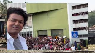 Actor Vijay thanks fans in Kerala during GOAT shoot  last day shoot goat movie [upl. by Itsur]