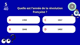 QUIZ CULTURE GENERALE 40 QUESTION  Répondez au quiz maintenant [upl. by Russom376]