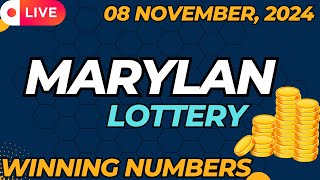 Maryland Midday Lottery Results For  08 Nov 2024  Pick 3  Pick 4  Pick 5  Powerball Cash4life [upl. by Anytsirhc284]