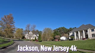 Driving in charming American suburbs  Jackson New Jersey 🇺🇸 [upl. by Ayoj]