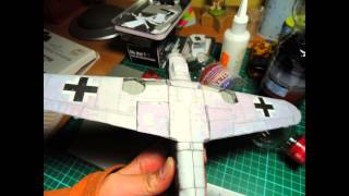 Papermodel  Messerschmitt Bf109 G8  Modelik [upl. by Asseniv]