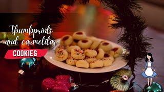 Thumbprints and carmelitas cookies  retro Christmas cookie recipes christmascookies cookierecipe [upl. by Gnap]