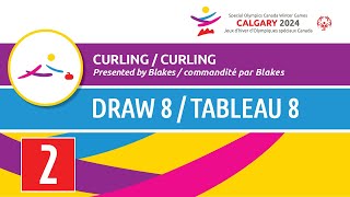 Special Olympics Canada CALGARY 2024 🥌 Curling  Draw 8  Sheet 2 MB v BC  Langley 20240229 [upl. by Algernon]