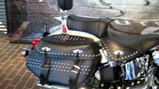 2010 HarleyDavidson Heritage Softail Classic FLSTC Brilliant Silver Pearl [upl. by Ahtilat698]