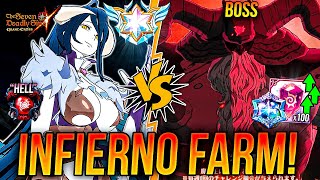 REY DEMONIO BOSS FARM 📈 INFIERNO MEJOR EQUIPO GUÍA COMPLETA 🙂  Seven Deadly Sins Grand Cross [upl. by Aened518]