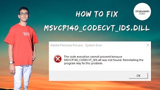 How To Fix Msvcp140codecvtidsdll [upl. by Motch]