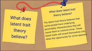 LATENT TRAIT THEORY PART 2 [upl. by Baldwin582]