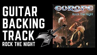 Europe  Rock the Night Guitar Backing Track [upl. by Middendorf]