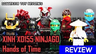 Lego Ninjago XINH Bootleg X0155 Hands of Time Lloyd Garmadon Nya Sensei Wu Machia Review [upl. by Bass]