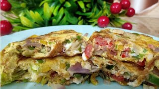 Cheez and vegetable omelette recipeeasy omelette recipeeasy breakfast recipe [upl. by Llenil663]