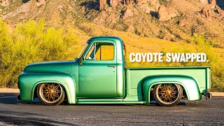 Driving a Custom 1955 Coyote Swapped F100 Customers Reaction to their New Truck [upl. by Fabien]