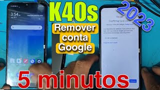 Remover conta Google LG k40s Métodos 2023 muito rápido e prático [upl. by Kcyred]