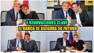 EL BARÇA ASEGURA SU FUTURO CON 4 RENOVACIONES CLAVE LAMINE BALDE FERMÍN Y XAVI [upl. by Brion]