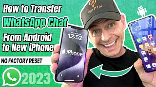 How to Transfer WhatsApp from Android to iPhone Without Factory Reset 2 Ways Including Free 2023 [upl. by Dulcie449]