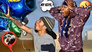 I TIED My Boyfriend KEYS To BALLOONS And Let It GO HE WAS HEATED VLOGMAS DAY 20 [upl. by Divad208]