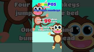 5 Little Monkeys  Five Little Monkeys  Karaoke Version  NURSERY RHYME  toddler Song shorts [upl. by Ardnaed]