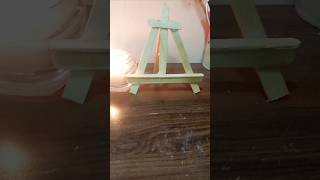 Diy popsicle stick Easel stand easel popsiclecrafts icecreamstickcraftideas diy shorts [upl. by Lunna]