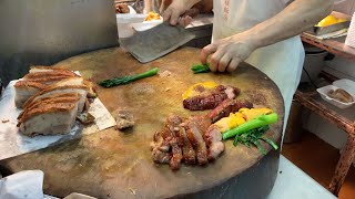 The Quick Lunch Boxes of Chopped Chickens and Pork Wan Chai  Hong Kong Food [upl. by Dahaf169]