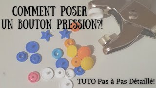 Comment poser un Bouton Pression Tuto pas à pas détaillé [upl. by Aihsel]