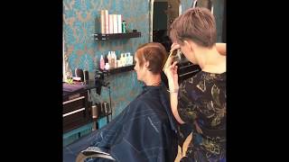 Short asymmetrical haircut tutorial [upl. by Beata]