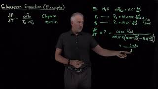 Clapeyron Equation Example [upl. by Sayce]