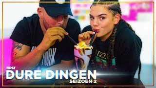 QUCEE en FAMKE LOUISE drinken DUURSTE MILKSHAKE ter WERELD DURE DINGEN  FIRST [upl. by Noedig]