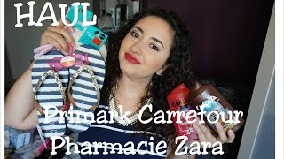 HAUL l PRIMARK CARREFOUR PHARMACIE ZARA l Jenna BB [upl. by Jandel]