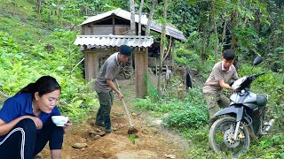 Overcome the waves and wind  KONG repairs roads for motorbikes Picking herbs for NHAT [upl. by Arden]