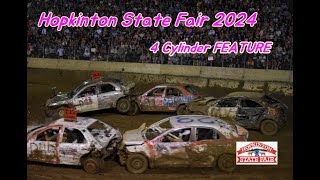 Hopkinton Fair 2024 Sunday 4Cylinder FEATURE Demolition Derby 4K UHD [upl. by Cuthburt]