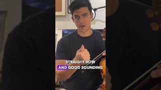 Mastering Violin Bow Technique Adjusting for a Straight Bow and Sounding Point violintechnique [upl. by Nywloc]