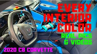 EVERY INTERIOR COLOR OF THE 2020 C8 CORVETTE  Pictures amp Videos [upl. by Ahcsrop]