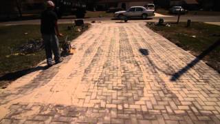 How to Compact Sand in the cracks of new Brick Pavers [upl. by Imac20]