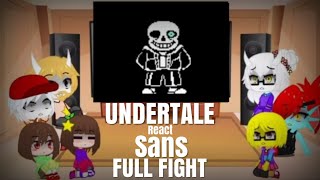 Undertale react to their Sans Fight [upl. by Foote]