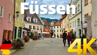 Füssen Germany walking tour 4K 60fps  Discover the most beautiful towns in Germany [upl. by Halak]