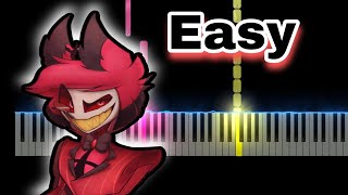 Hazbin Hotel  Alastor and Vox Song Stayed Gone Easy Piano Tutorial [upl. by Annairdna]