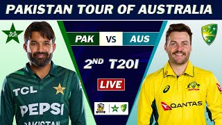 PAKISTAN vs AUSTRALIA 2nd T20 MATCH LIVE SCORES  PAK vs AUS MATCH LIVE COMMETNARY [upl. by Aknaib364]