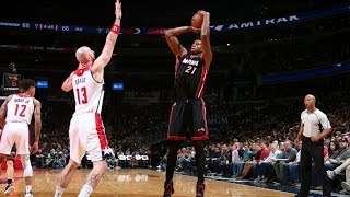 Hassan Whitesides 30 and 12 Ignite the Heat Over the Wizards  April 8 2017 [upl. by Nnylesor]