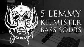 5 Lemmy Kilmister Bass Solos  Bass Cover [upl. by Anaahs880]