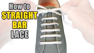 Straight Bar Lacing Tutorial – Professor Shoelace [upl. by Nylaf]