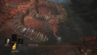 Dark Souls 3  Old Demon King vs Carthus Sandworm [upl. by Alesiram]