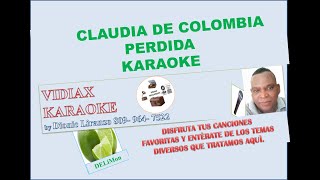 Claudia de Colombia Paloma perdida karaoke [upl. by Mathias]