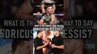 What is the correct way to pronounce UFC Champion Dricus Du Plessis name dricusduplessis ufc [upl. by Yniatirb]