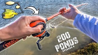 Fishing A LOADED Pond With Spinnerbaits 200 Ponds Ep 5 [upl. by Meekah583]